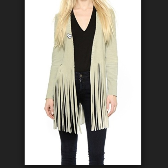 NWT ThePerfext Suede Christy Fringe Jacket - Picture 3 of 7